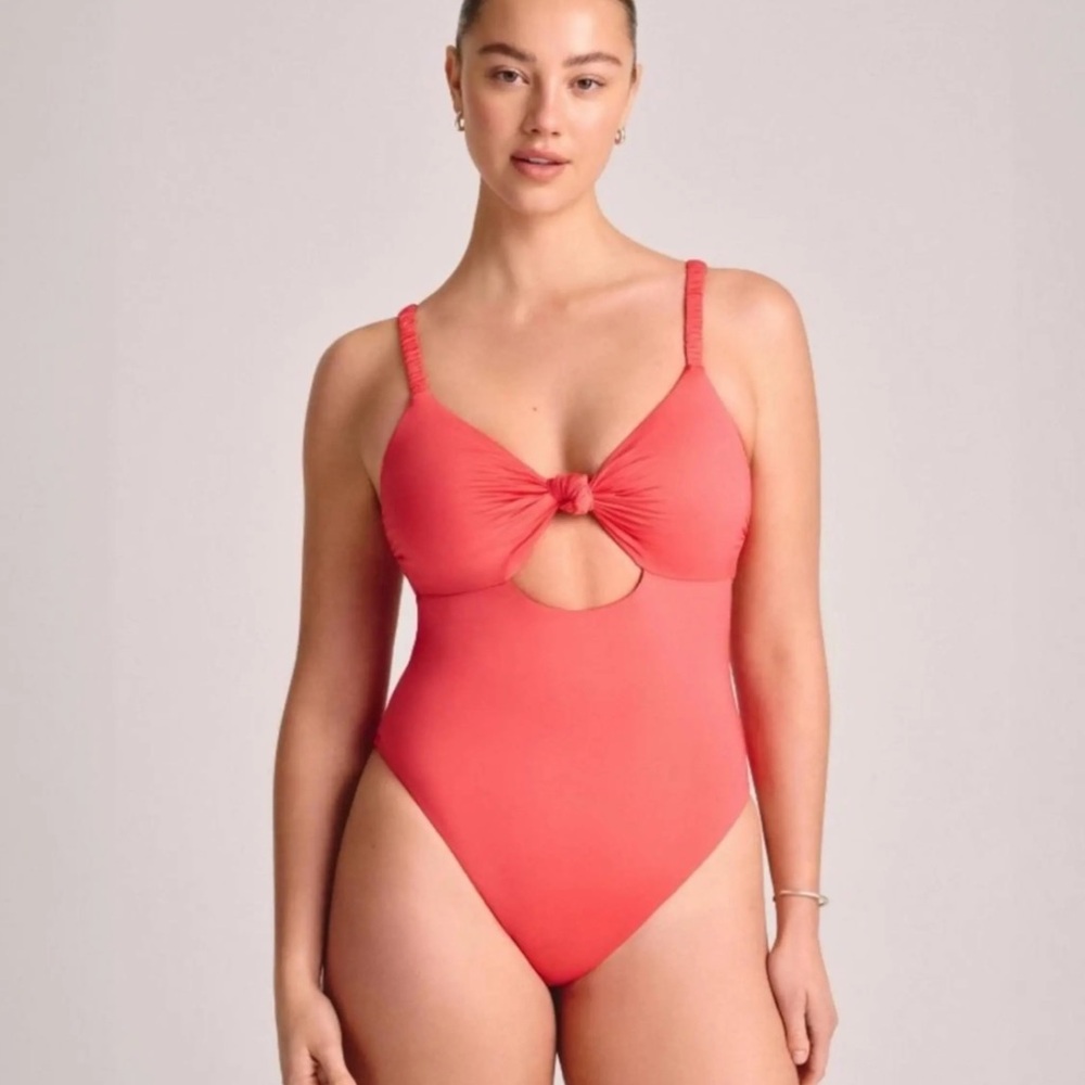 Vitamin A Knot Front Cutout One Piece Swimsuit